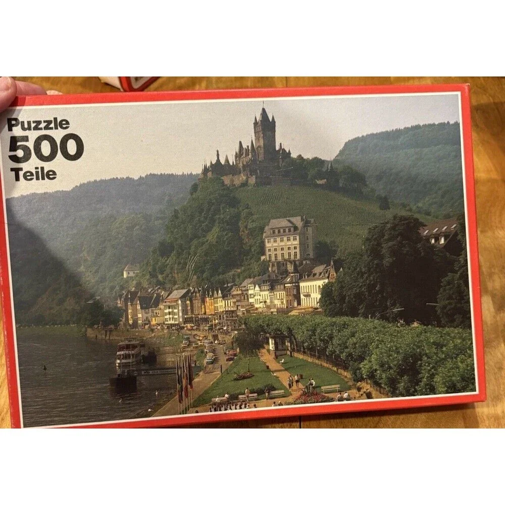 Vintage Ravensburger Cochem Castle Germany Jigsaw Puzzle 1989 500 Pieces